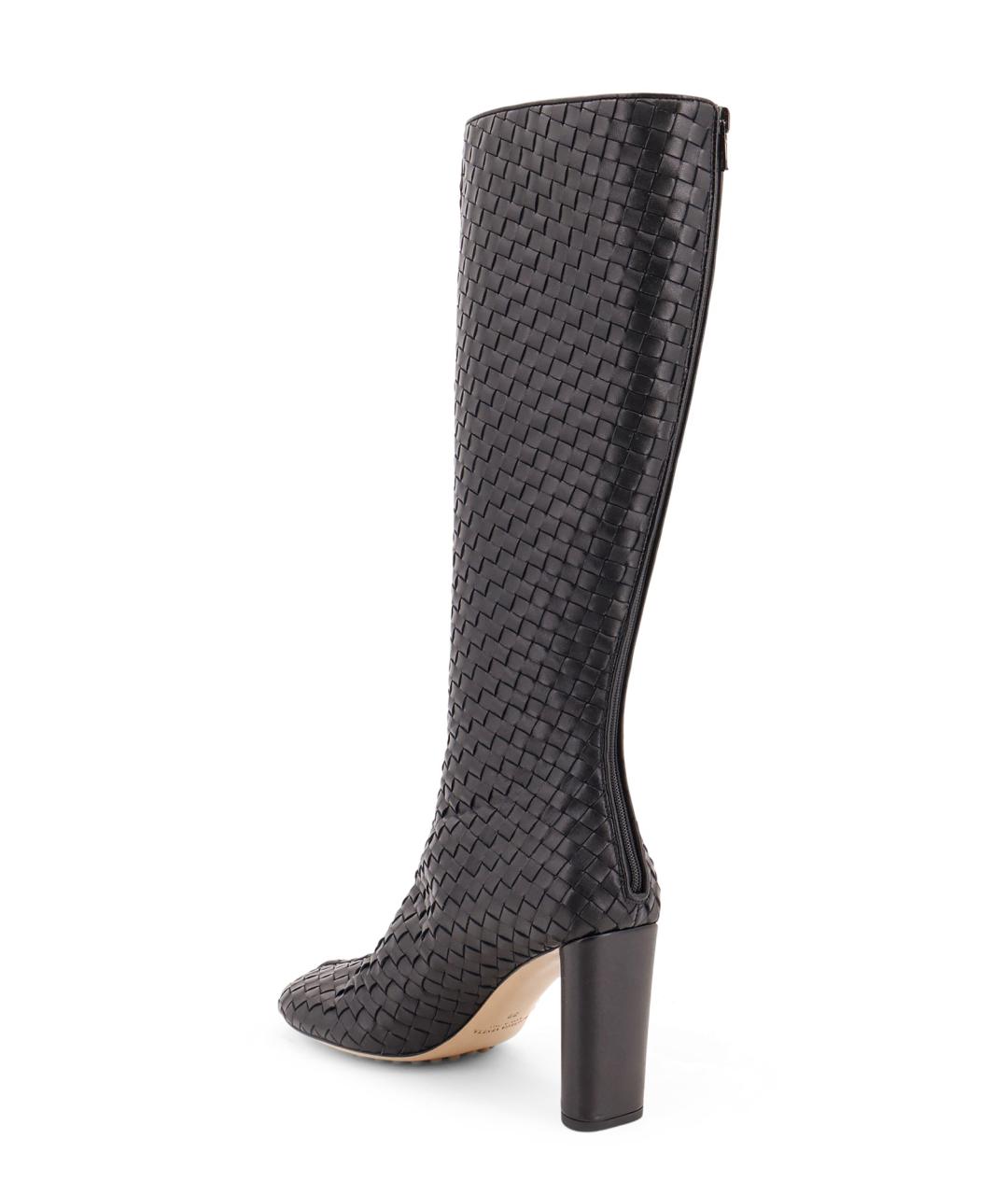 BOTTEGA VENETA Черные кожаные сапоги, фото 4