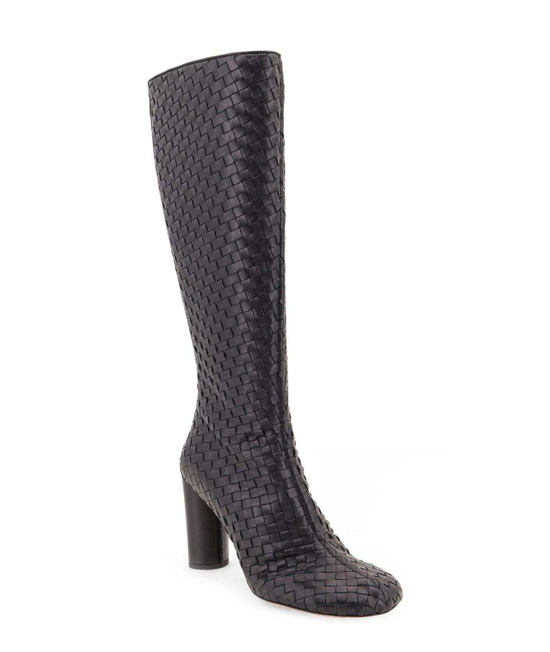BOTTEGA VENETA Черные кожаные сапоги, фото 3