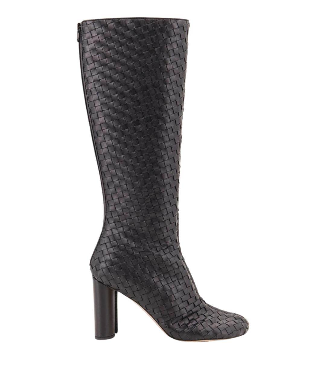 BOTTEGA VENETA Черные кожаные сапоги, фото 1