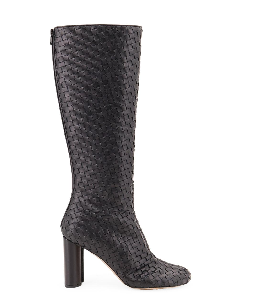 BOTTEGA VENETA Черные кожаные сапоги, фото 2