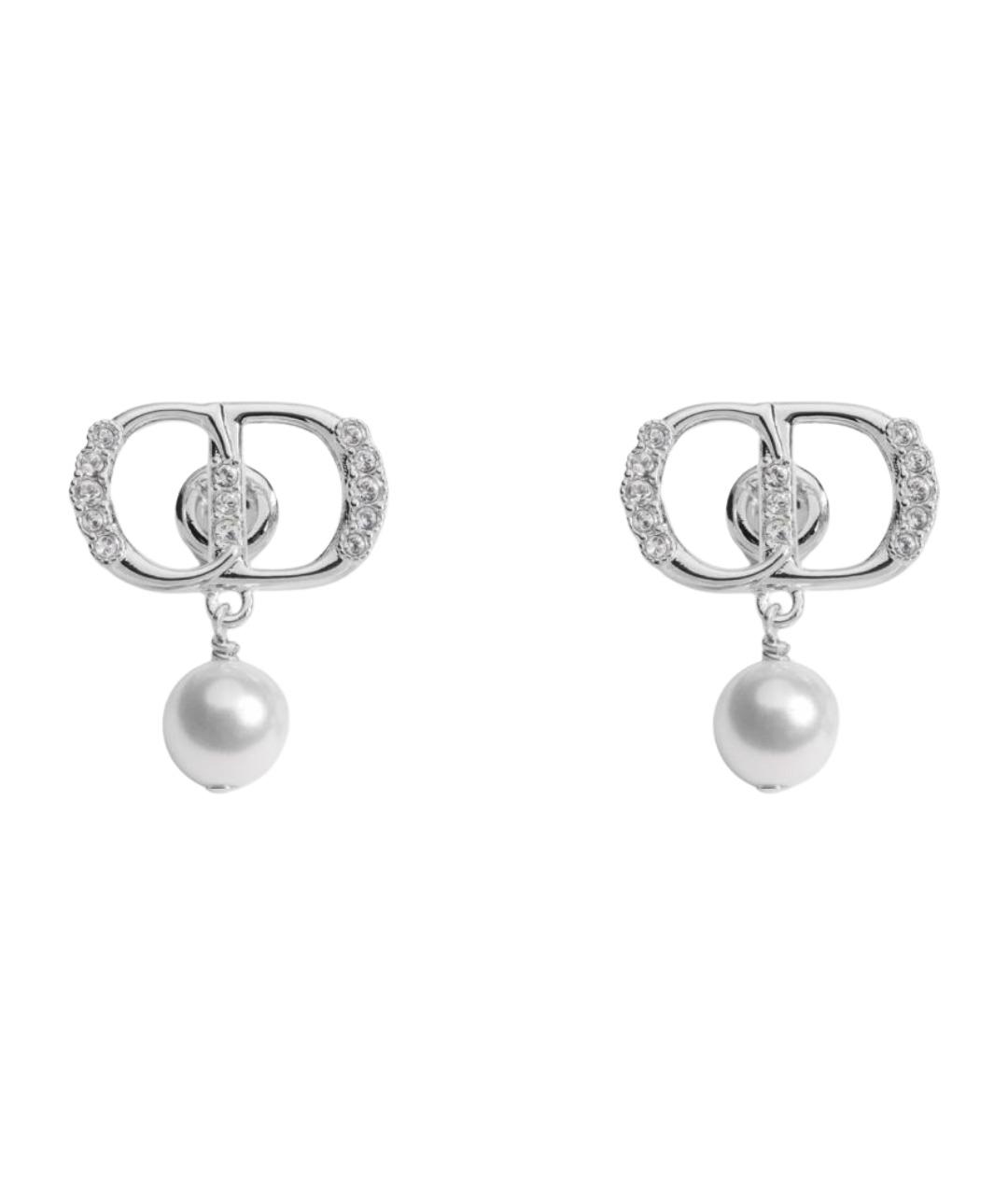 CHRISTIAN DIOR Серебряные металлические серьги, фото 1
