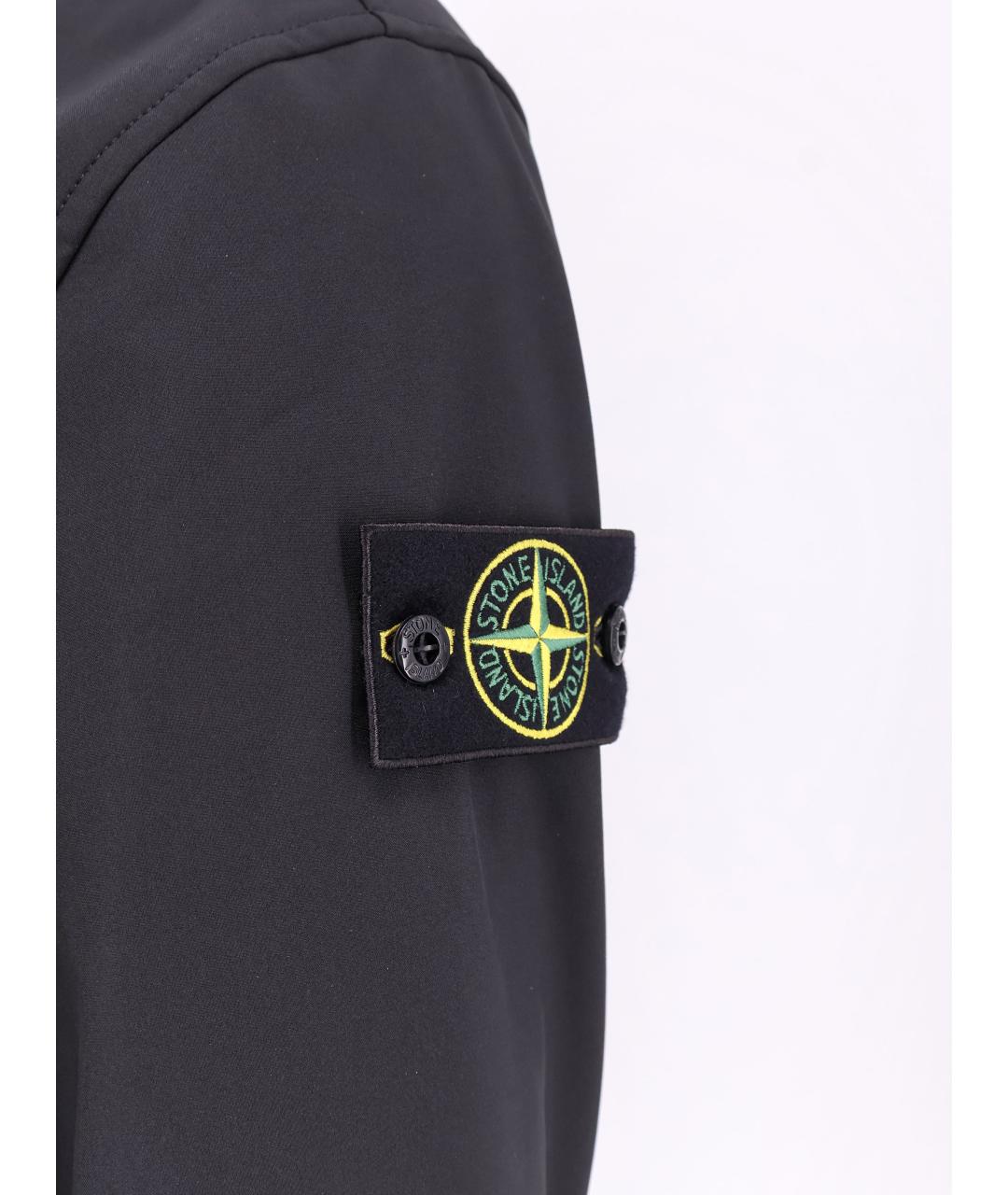 STONE ISLAND Черная полиэстеровая куртка, фото 3