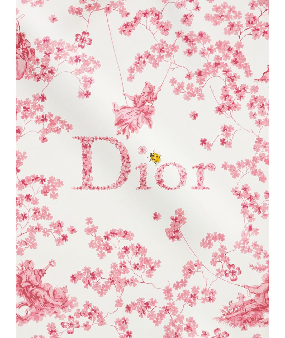 CHRISTIAN DIOR Розовый шелковый шарф, фото 2