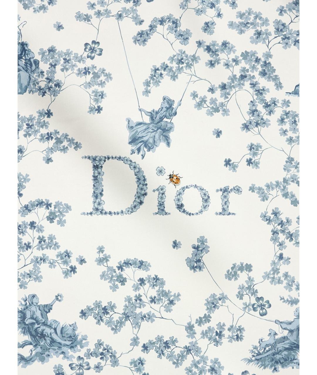CHRISTIAN DIOR Синий шелковый платок, фото 2