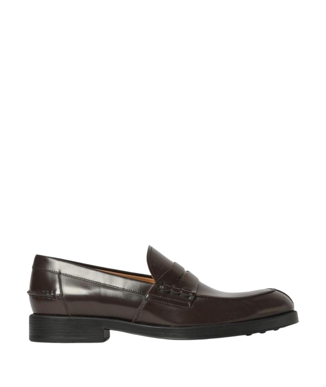 TOD'S Коричневые кожаные лоферы, фото 1