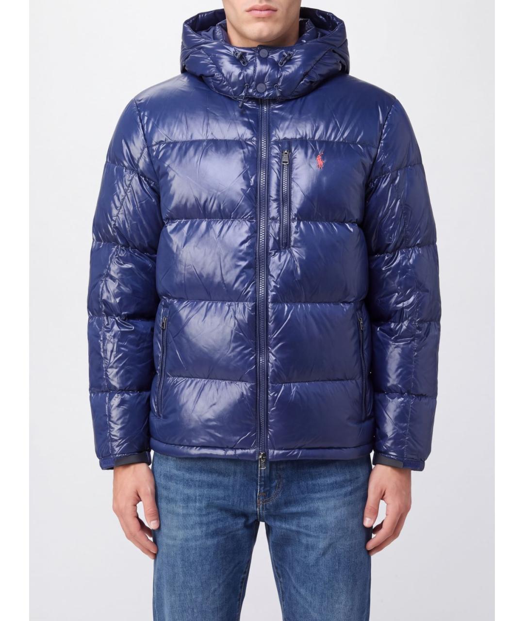 POLO RALPH LAUREN Синий полиамидовый пуховик, фото 2