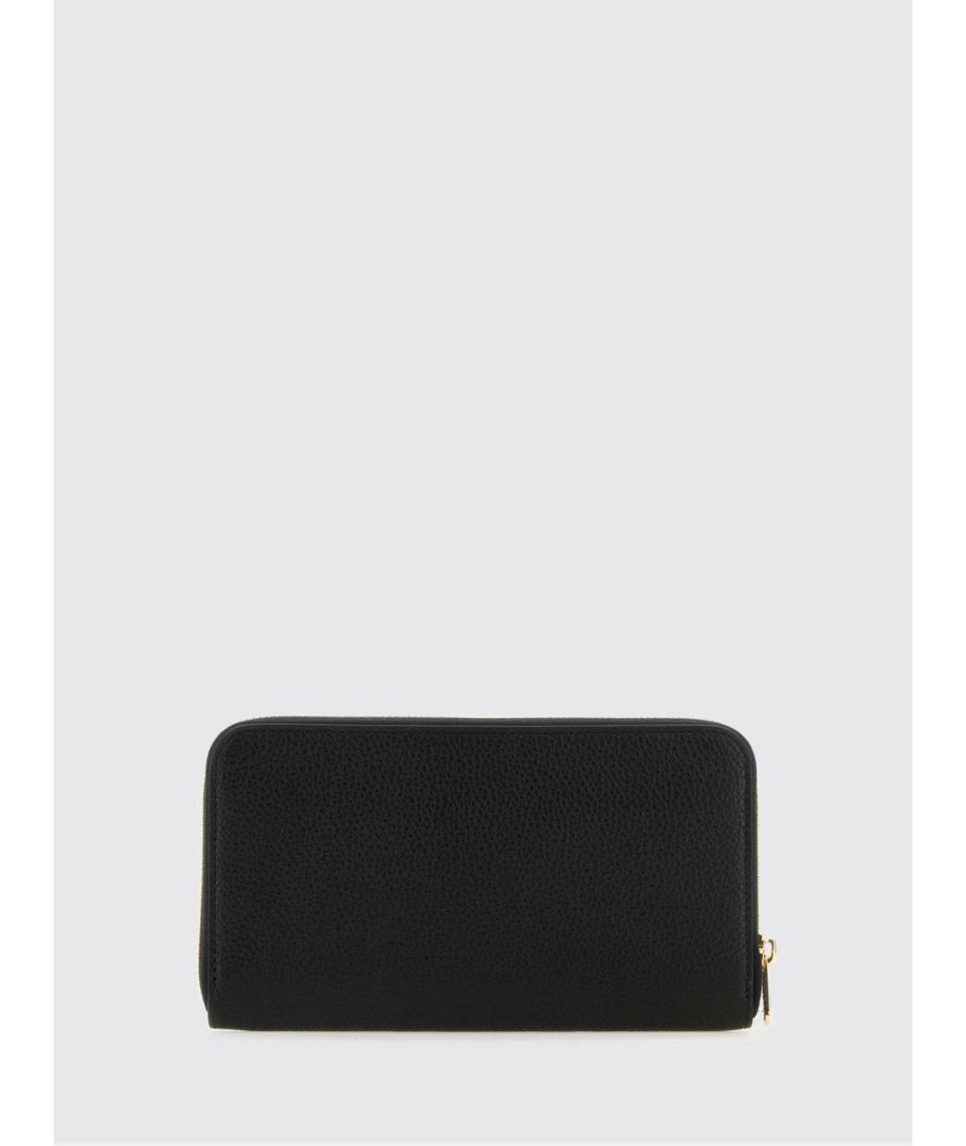 FERRAGAMO Черный кожаный кошелек, фото 3