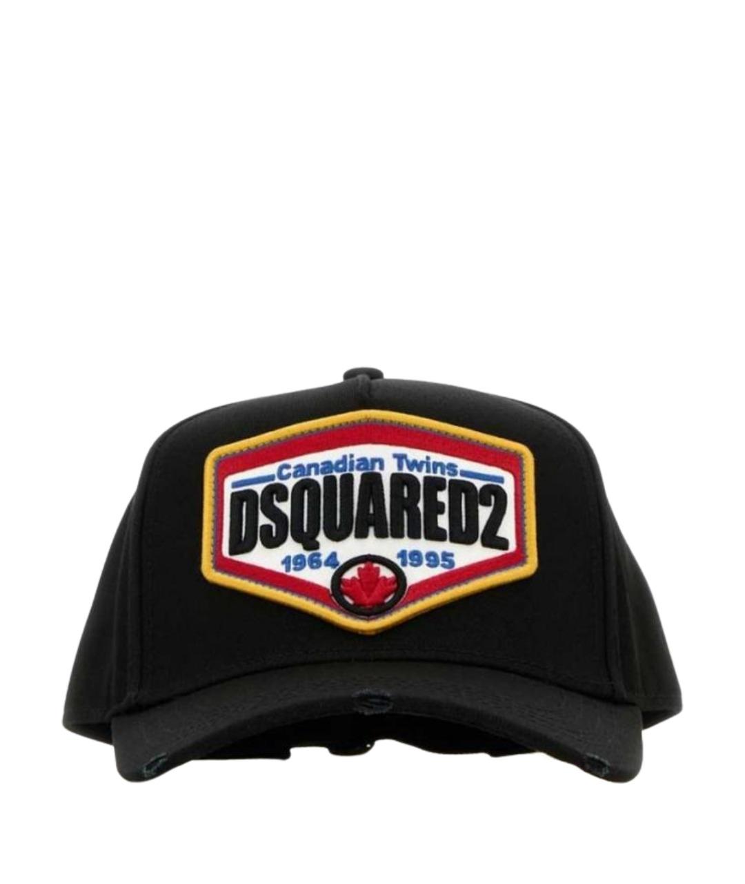 DSQUARED2 Черная хлопковая кепка/бейсболка, фото 1