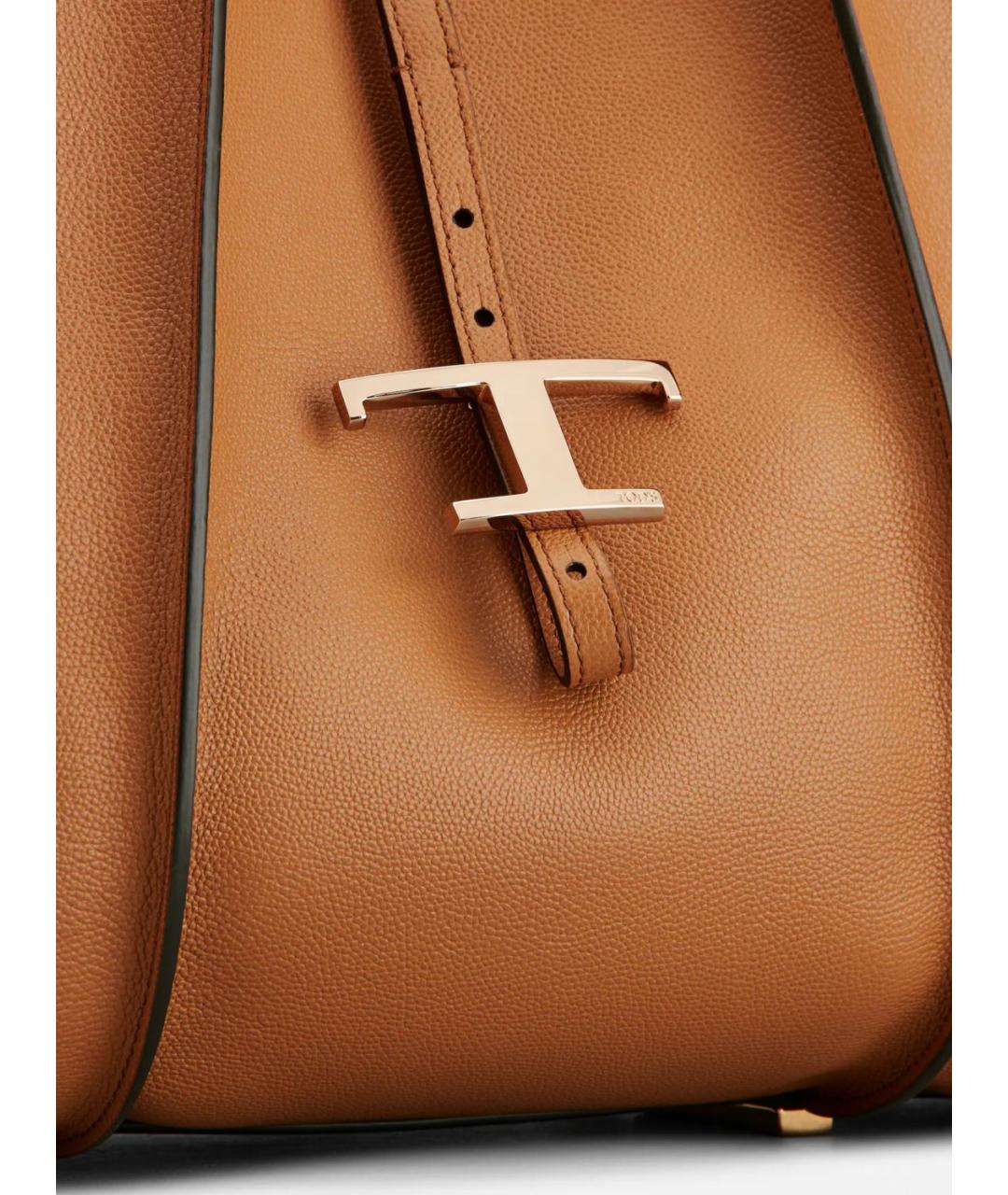 TOD'S Коричневая кожаная сумка тоут, фото 6