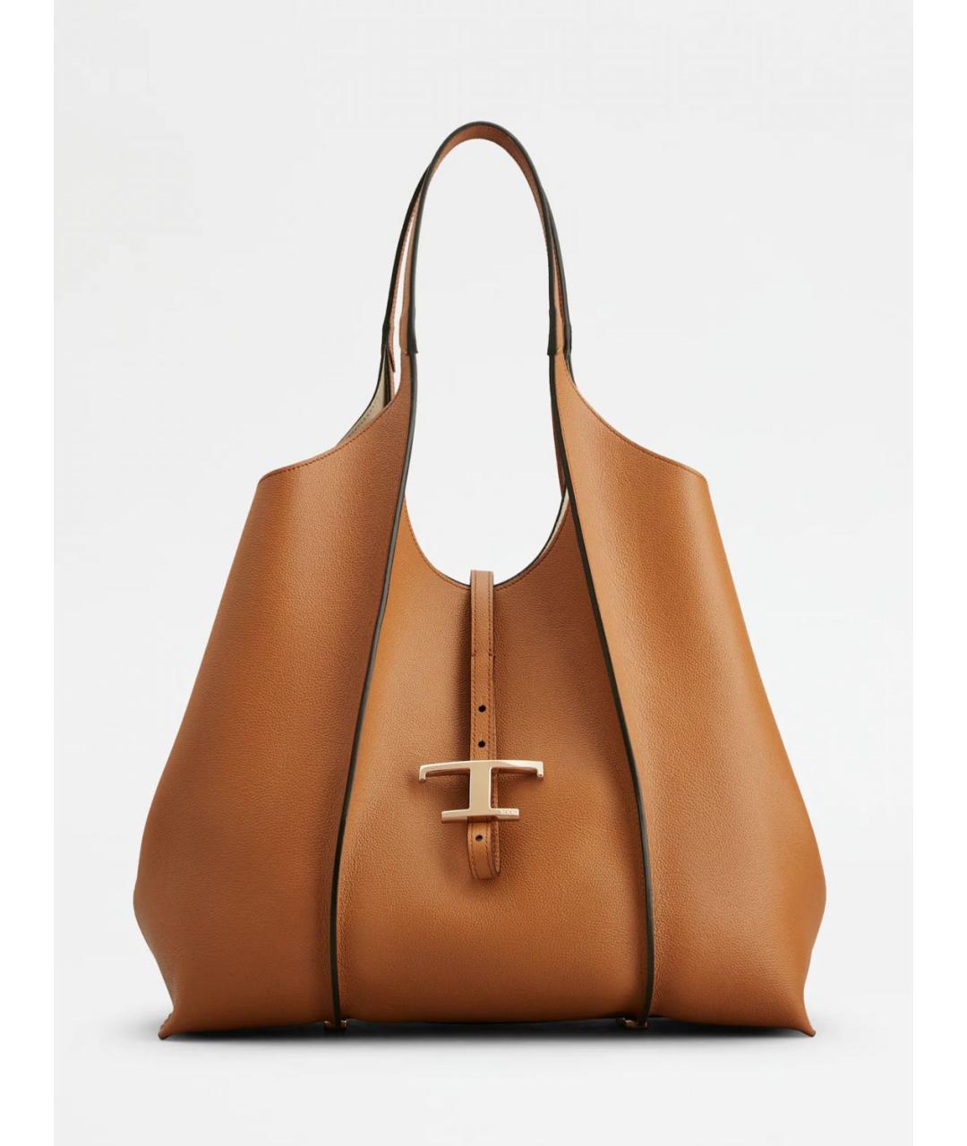 TOD'S Коричневая кожаная сумка тоут, фото 2