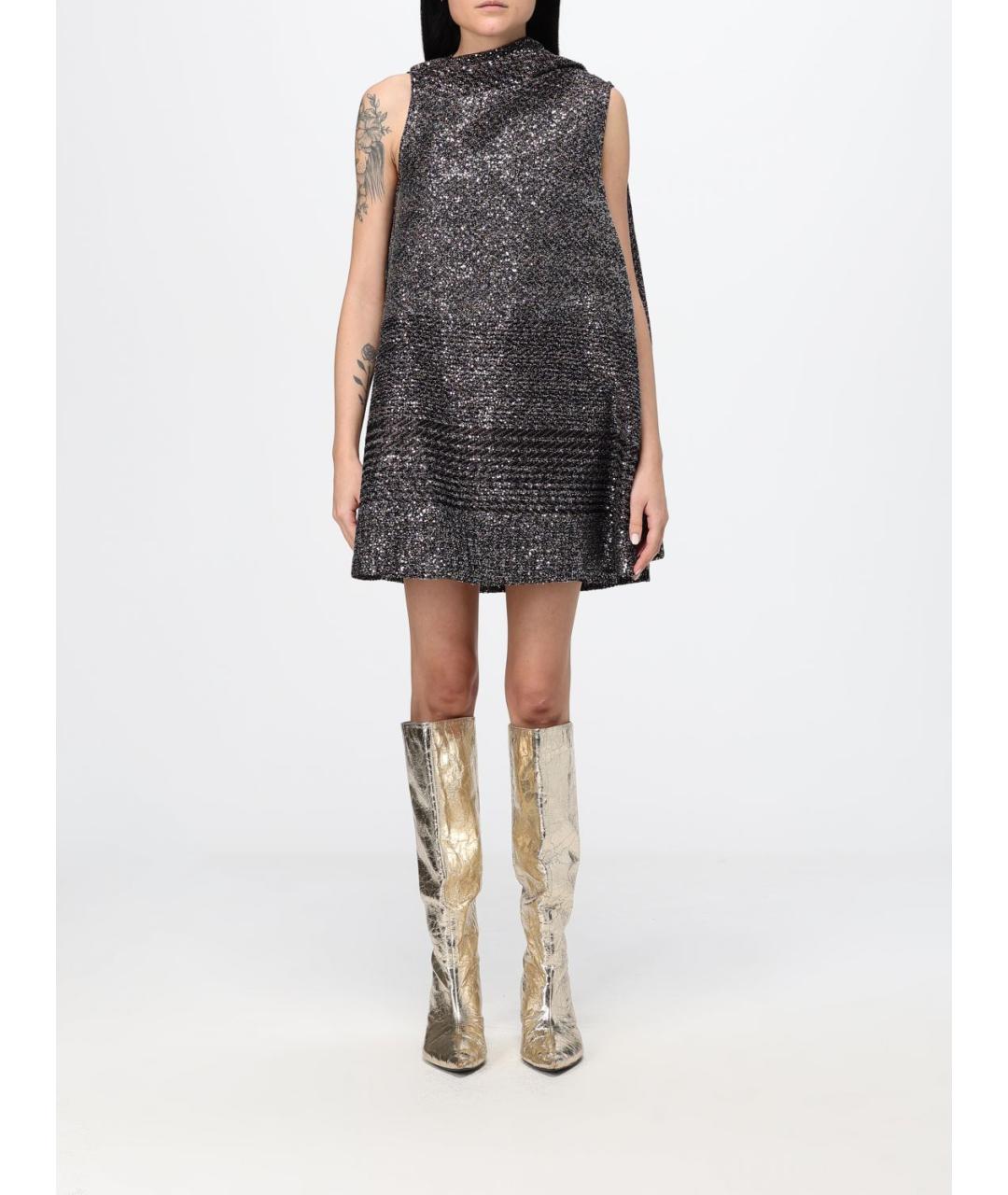 MISSONI Антрацитовое полиамидовое коктейльное платье, фото 2