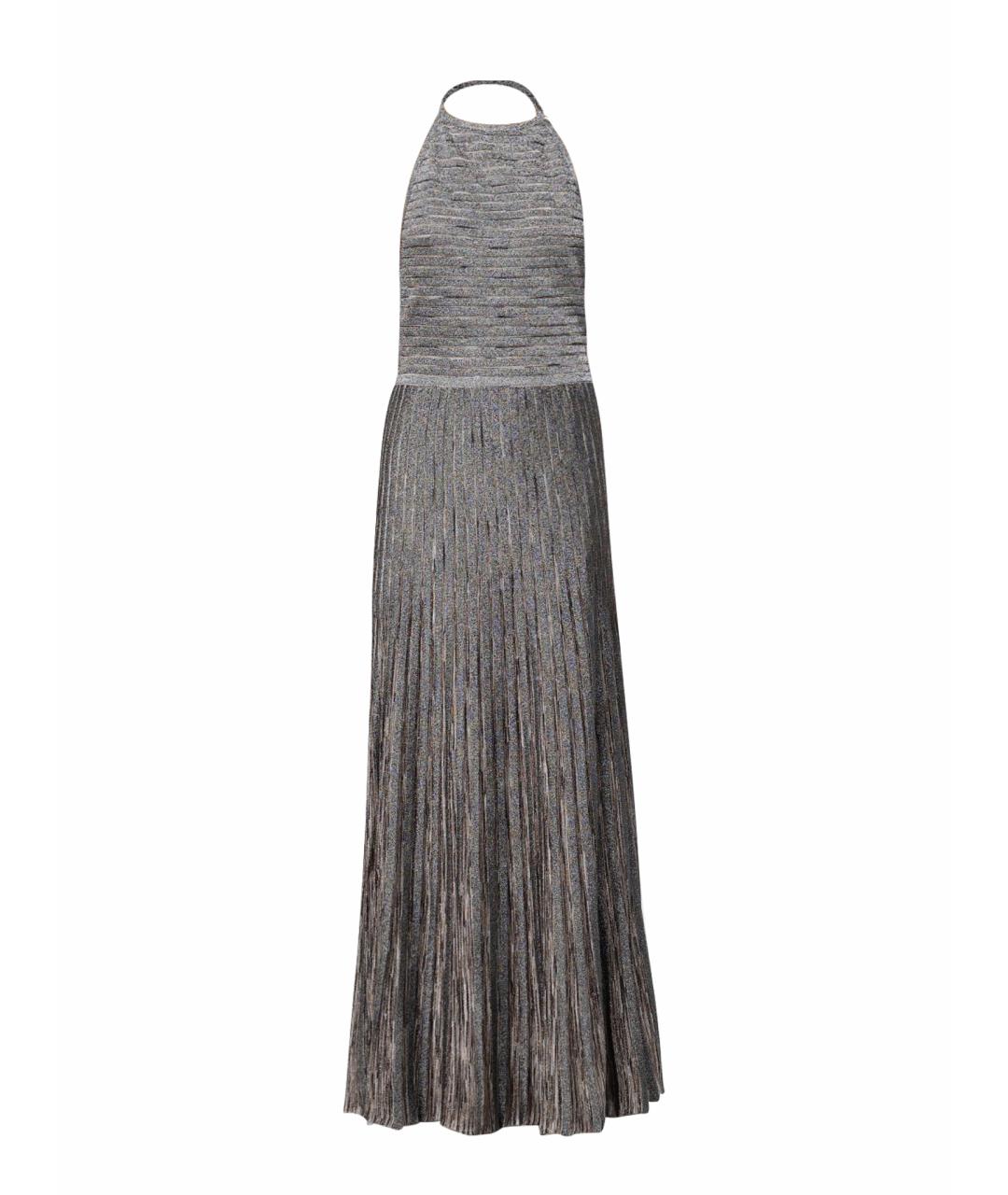MISSONI Серебряное вискозное коктейльное платье, фото 1