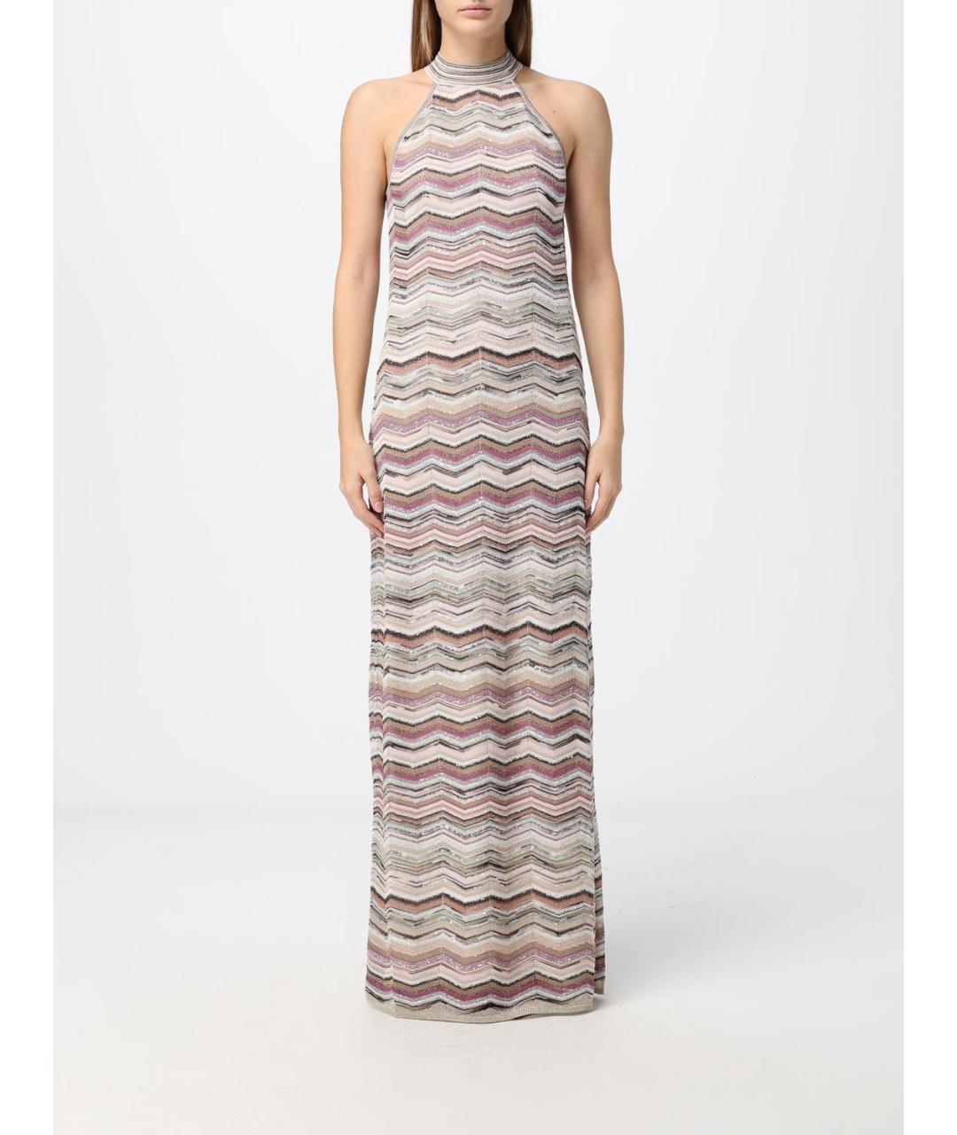 MISSONI Бежевое вискозное коктейльное платье, фото 4