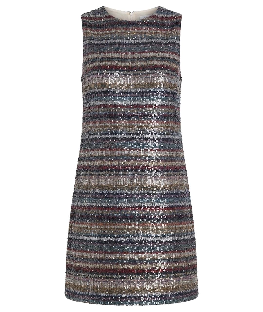 MISSONI Серебряное вискозное коктейльное платье, фото 1