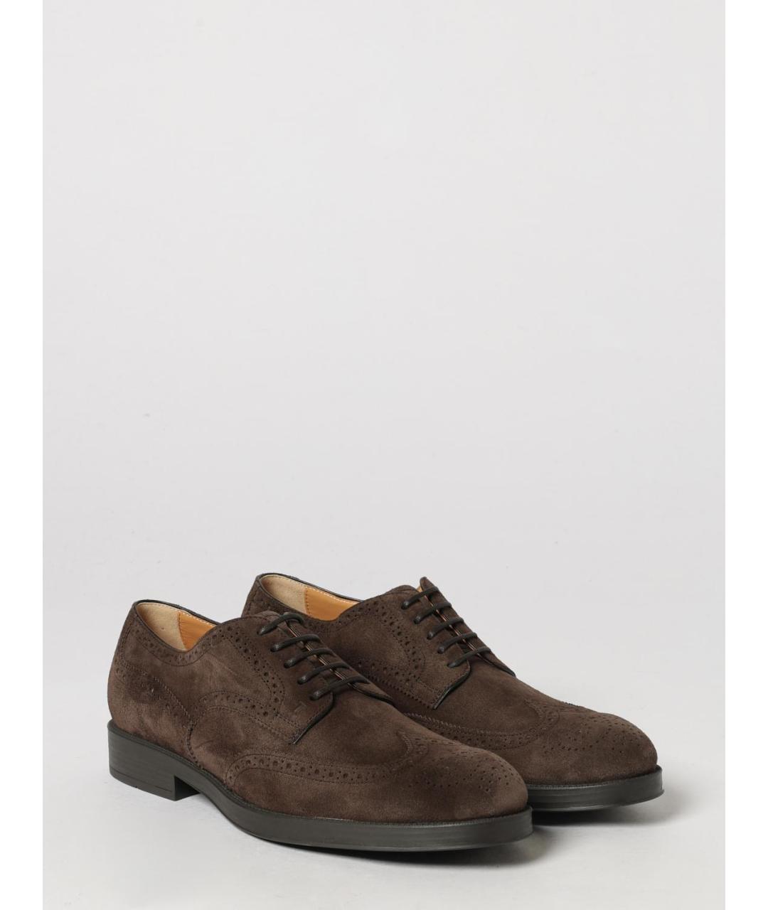 TOD'S Коричневые замшевые туфли, фото 2