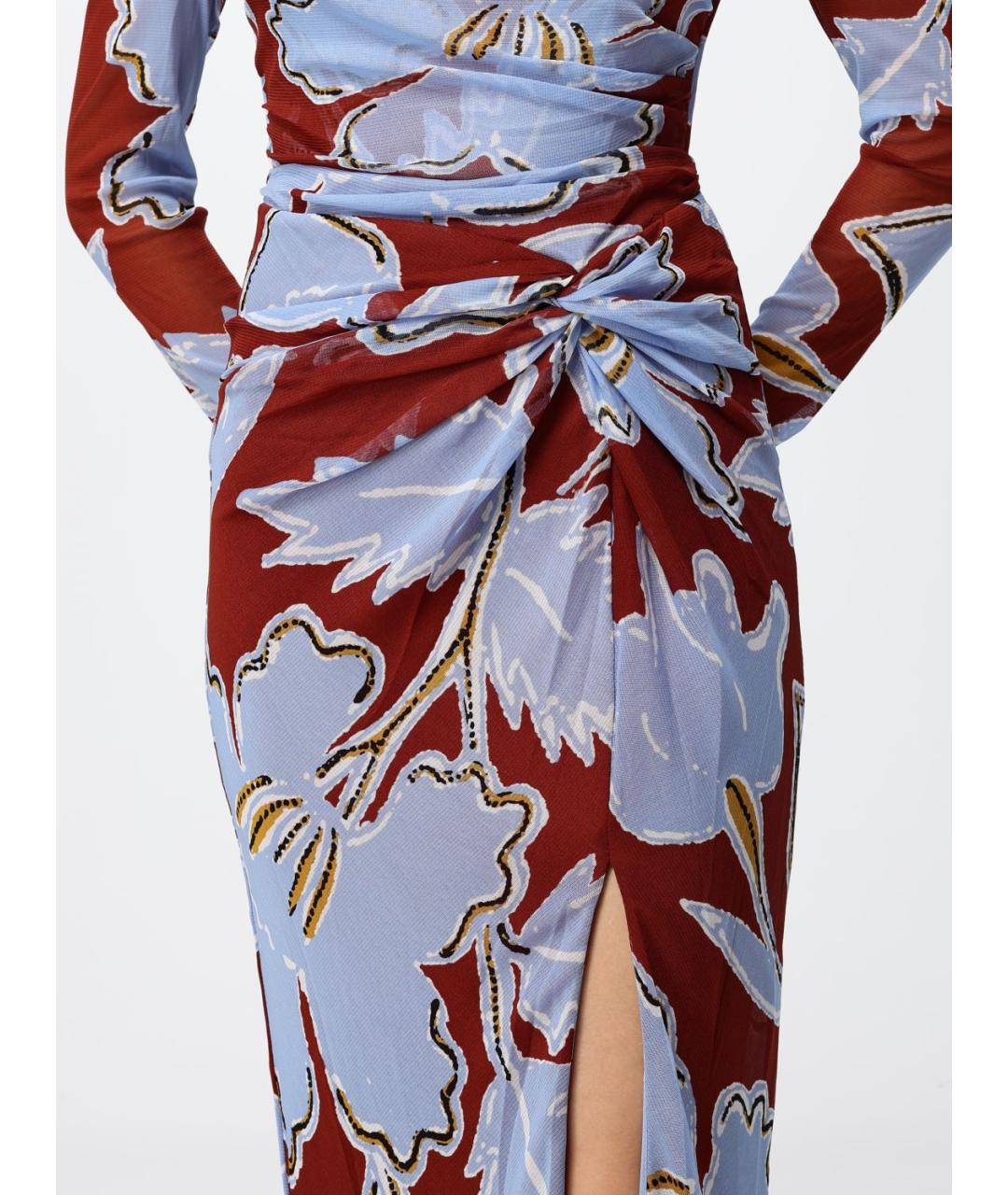 DIANE VON FURSTENBERG Мульти полиамидовое повседневное платье, фото 3