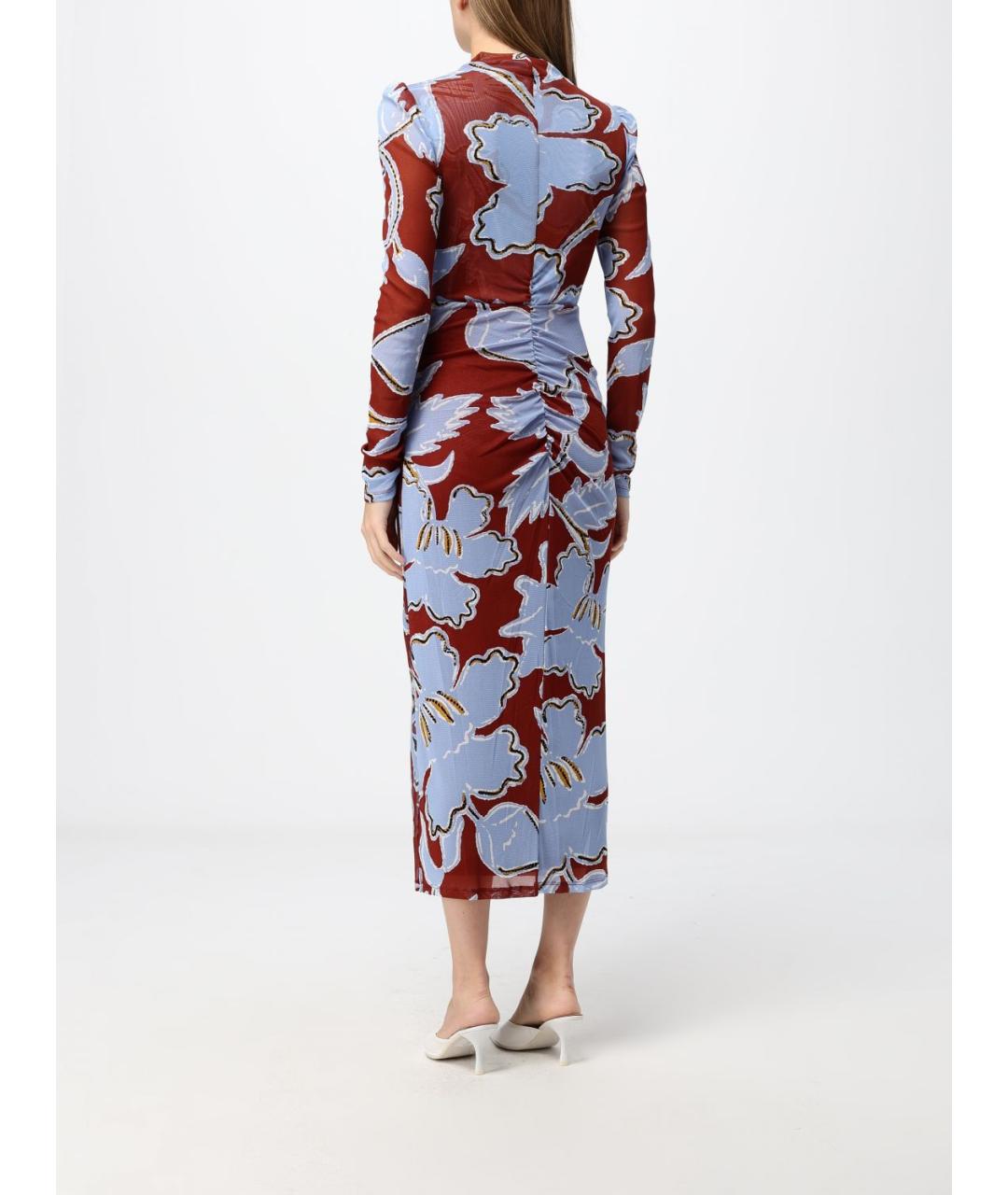 DIANE VON FURSTENBERG Мульти полиамидовое повседневное платье, фото 2