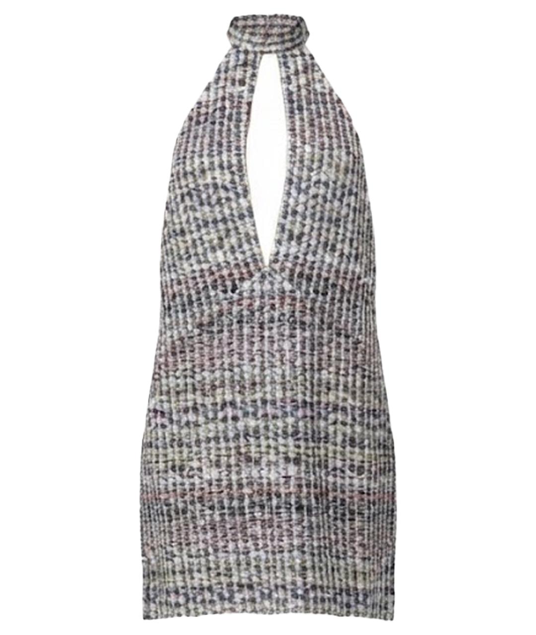 MISSONI Серебряное вискозное коктейльное платье, фото 1