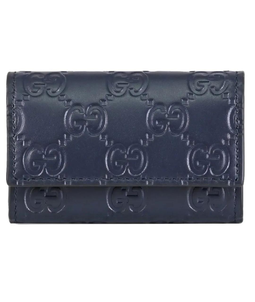 GUCCI Темно-синяя ключница, фото 1