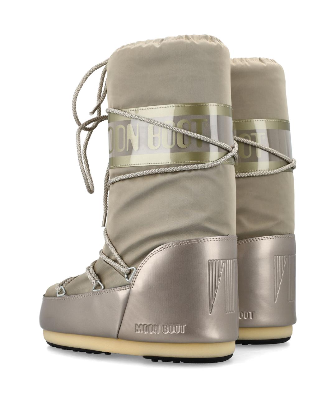 MOON BOOT Бежевые синтетические сапоги, фото 4