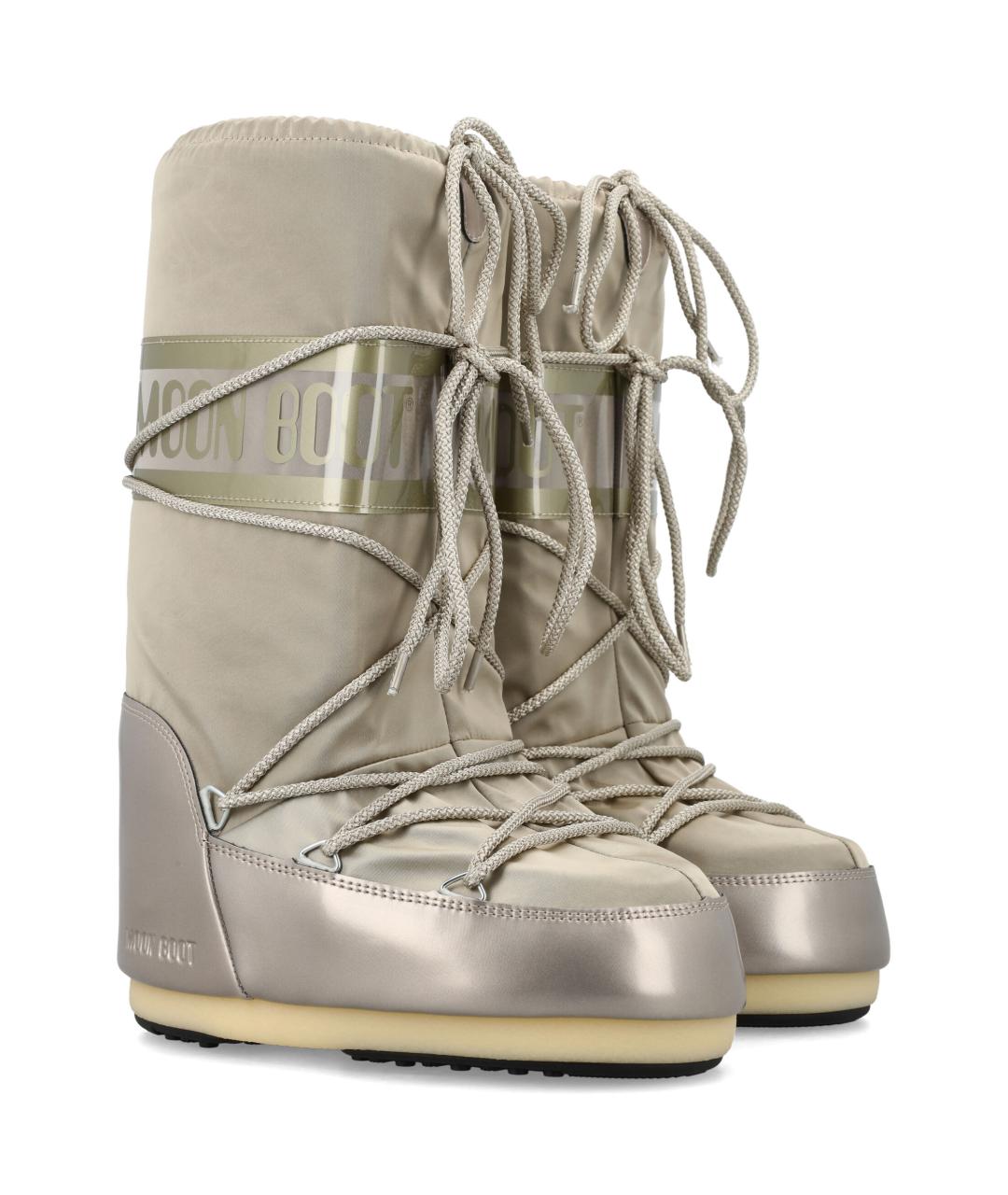 MOON BOOT Бежевые синтетические сапоги, фото 2