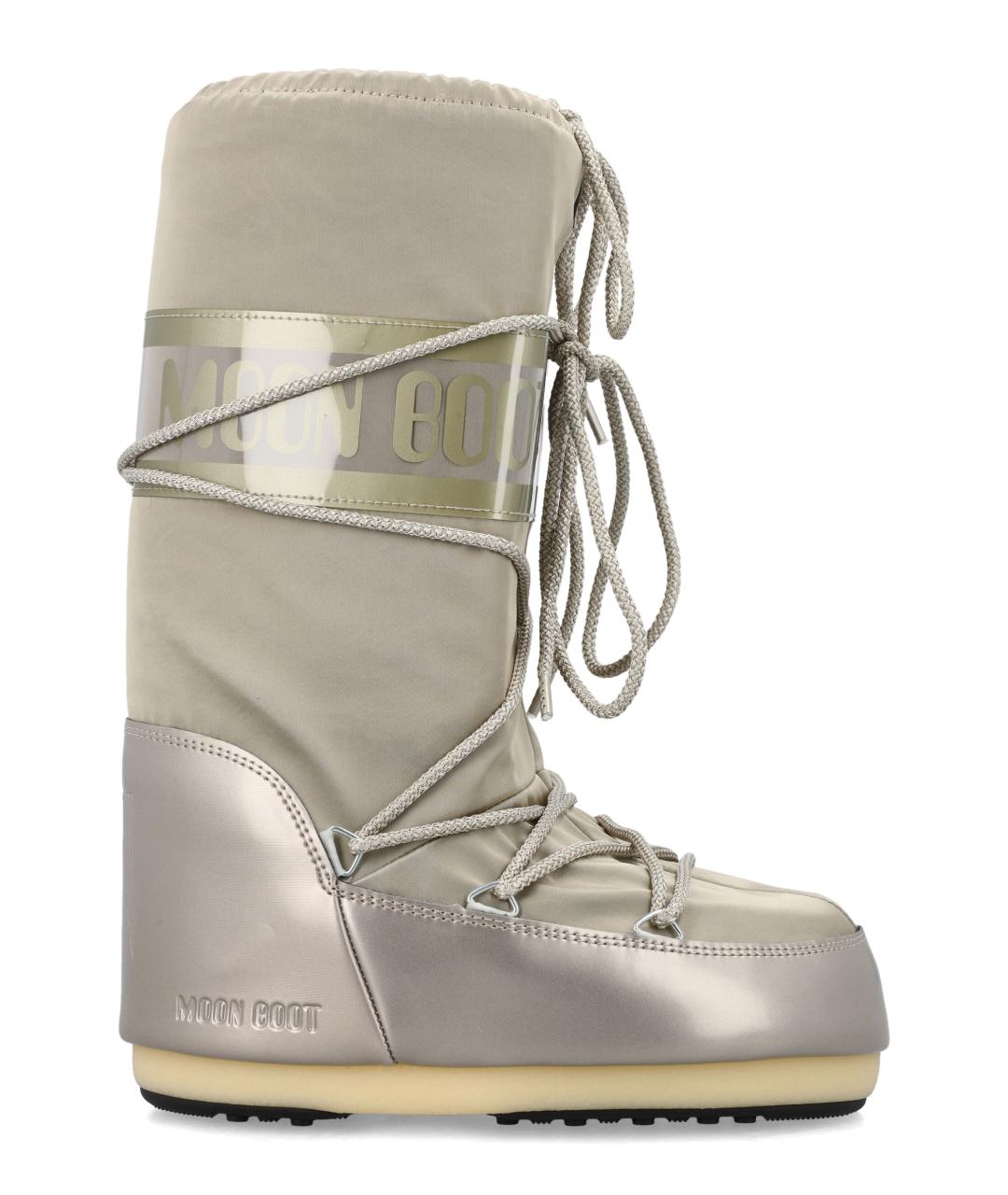 MOON BOOT Бежевые синтетические сапоги, фото 1