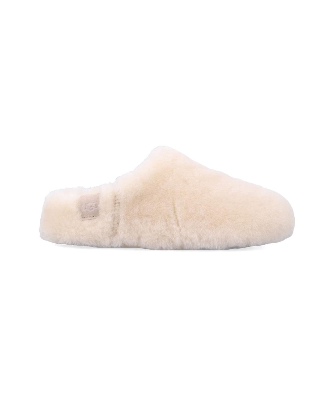 UGG Бежевые кожаные сабо, фото 4