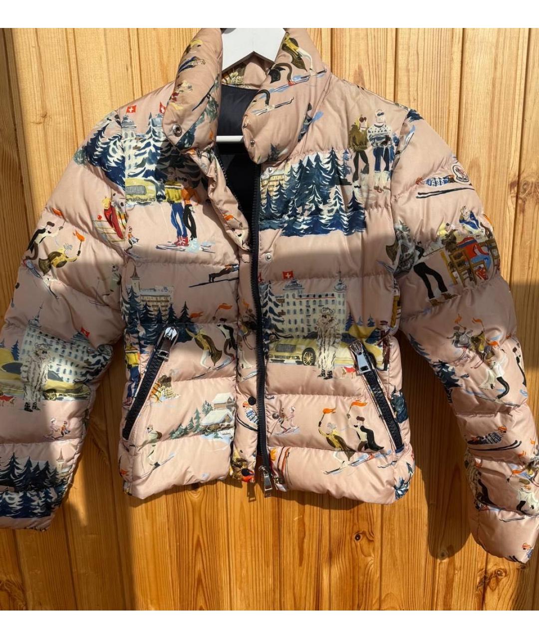 MONCLER Розовый пуховик, фото 2