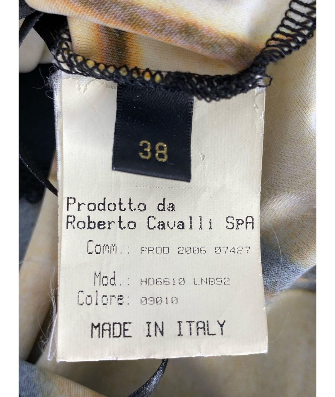 ROBERTO CAVALLI Желтая полиамидовая футболка, фото 7