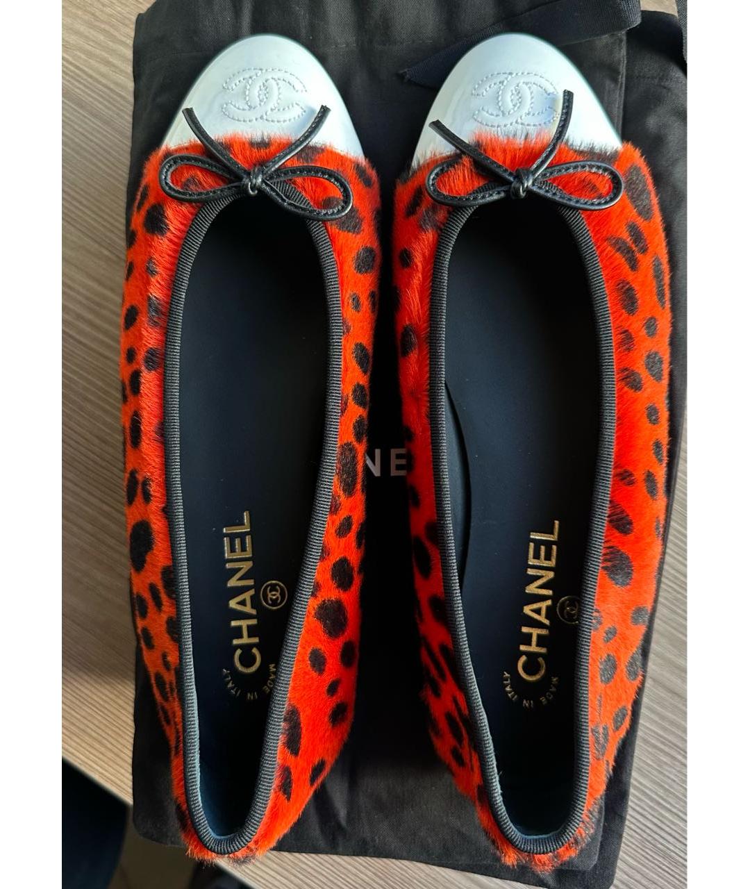 CHANEL Мульти кожаные балетки, фото 3
