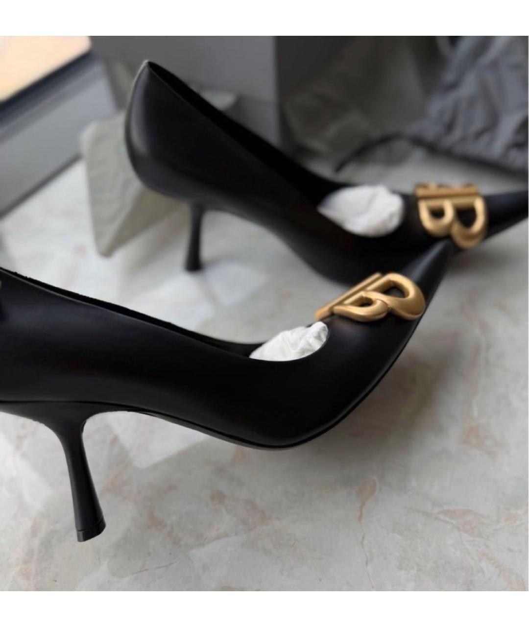 BALENCIAGA Черные кожаные туфли, фото 5