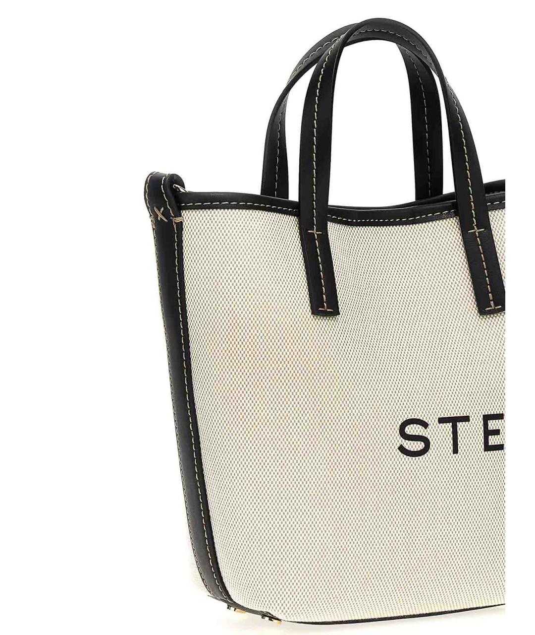 STELLA MCCARTNEY Белая тканевая сумка тоут, фото 3