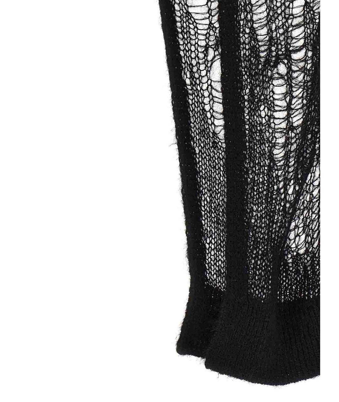 RICK OWENS Черная шерстяная юбка миди, фото 3