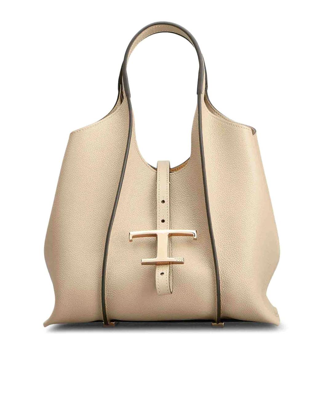 TOD'S Бежевая кожаная сумка через плечо, фото 1