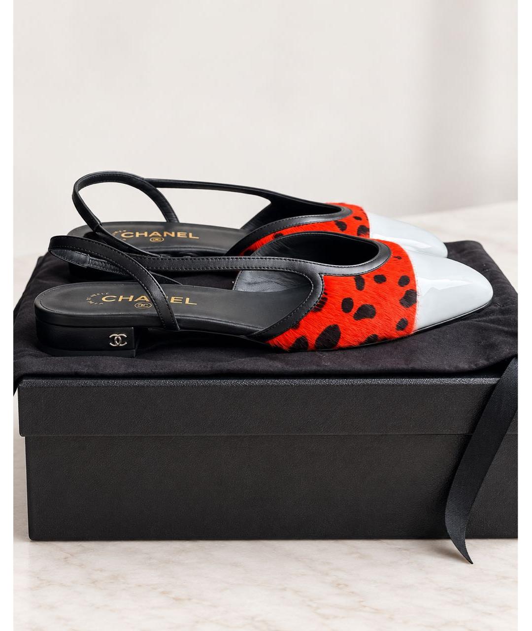CHANEL Мульти кожаные сандалии, фото 6