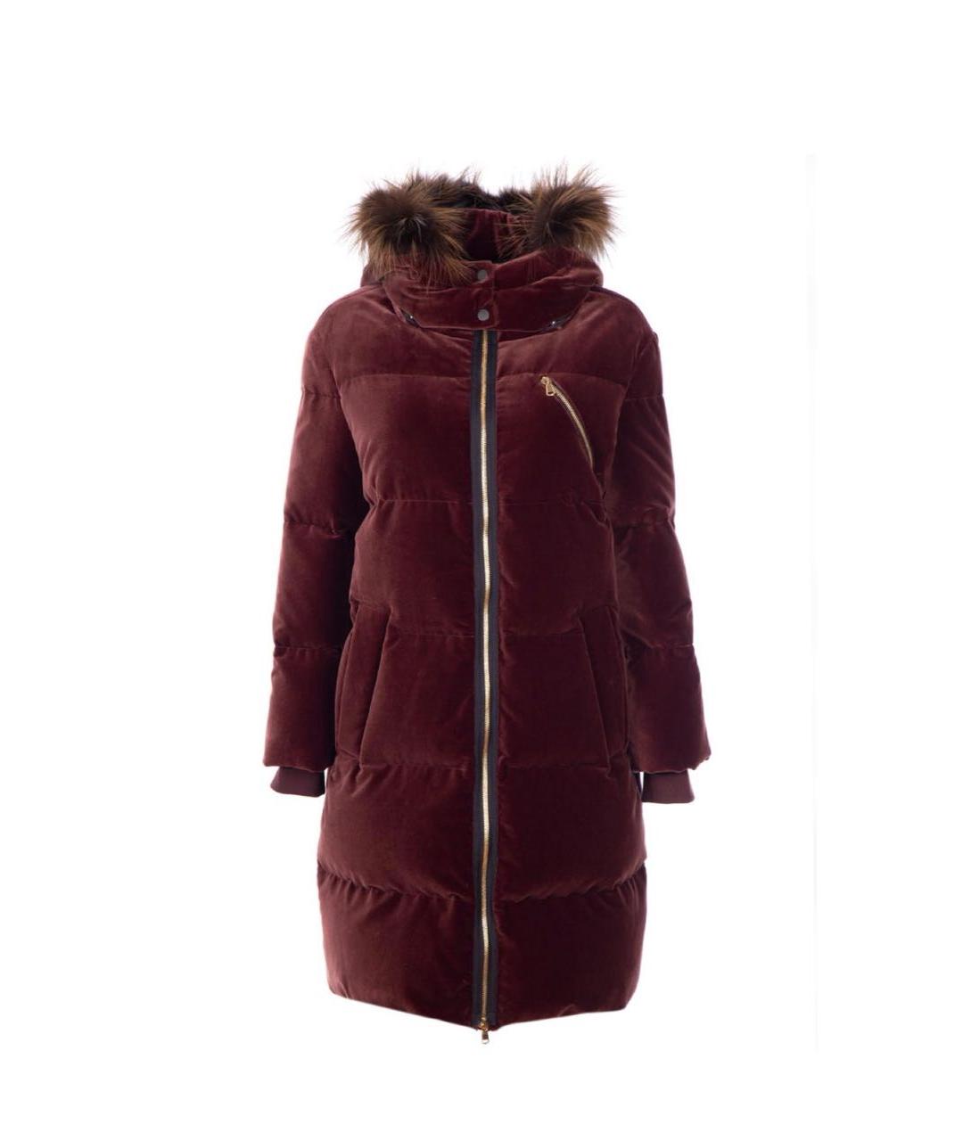 BRUNELLO CUCINELLI Бордовый пуховик, фото 4