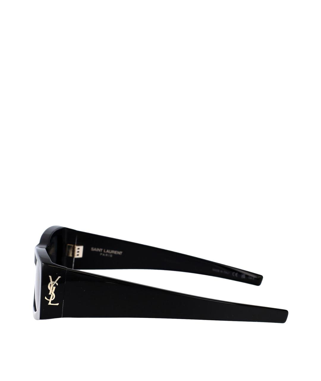 SAINT LAURENT Черные пластиковые солнцезащитные очки, фото 3