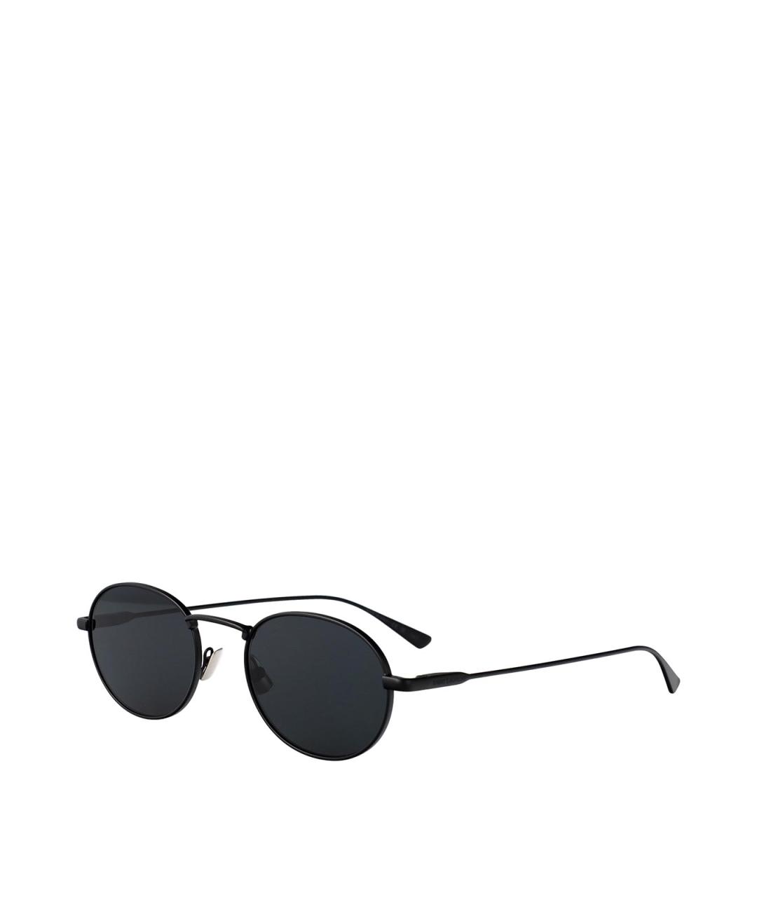 SAINT LAURENT Черные металлические солнцезащитные очки, фото 1