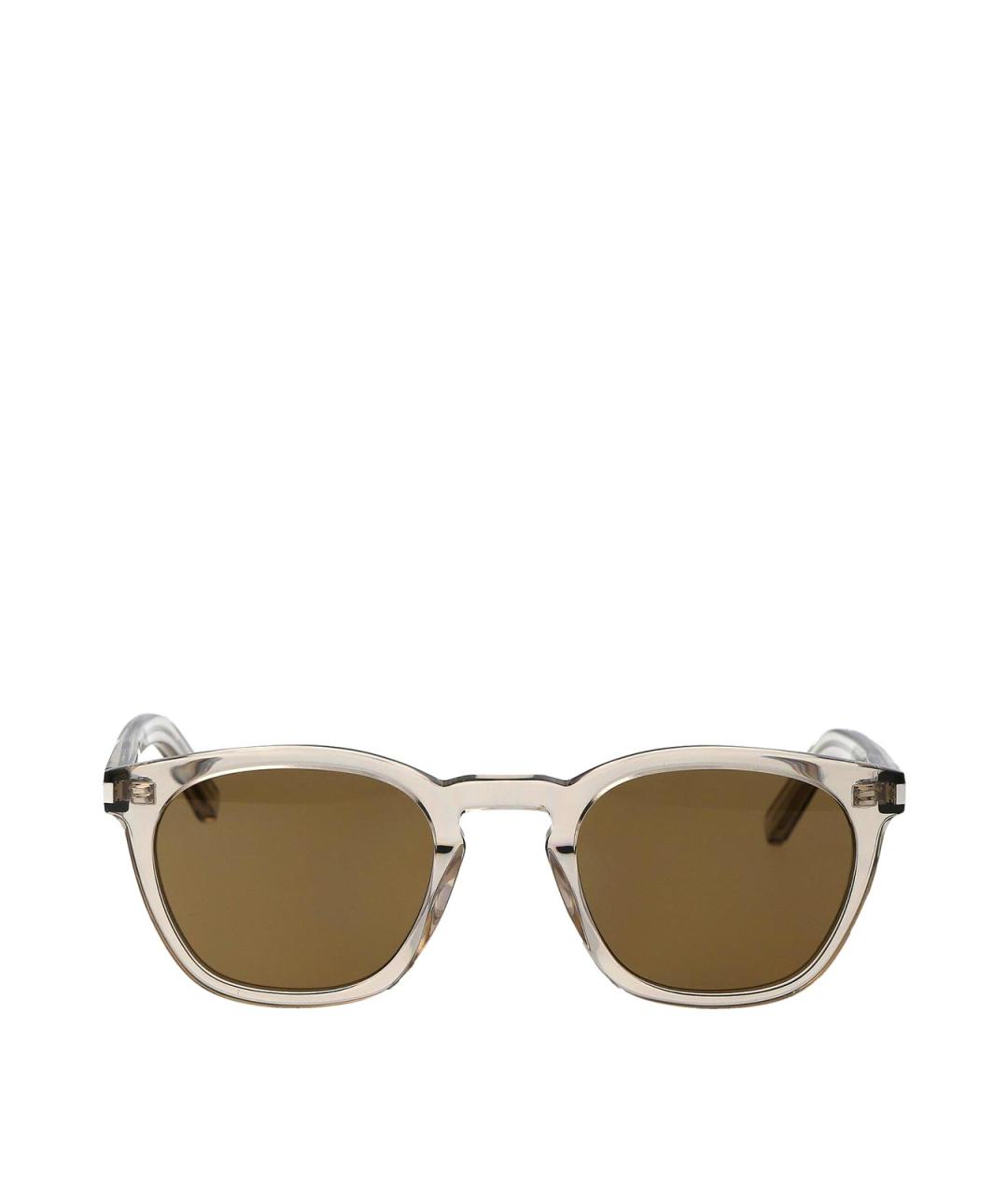 SAINT LAURENT Бежевые солнцезащитные очки, фото 1