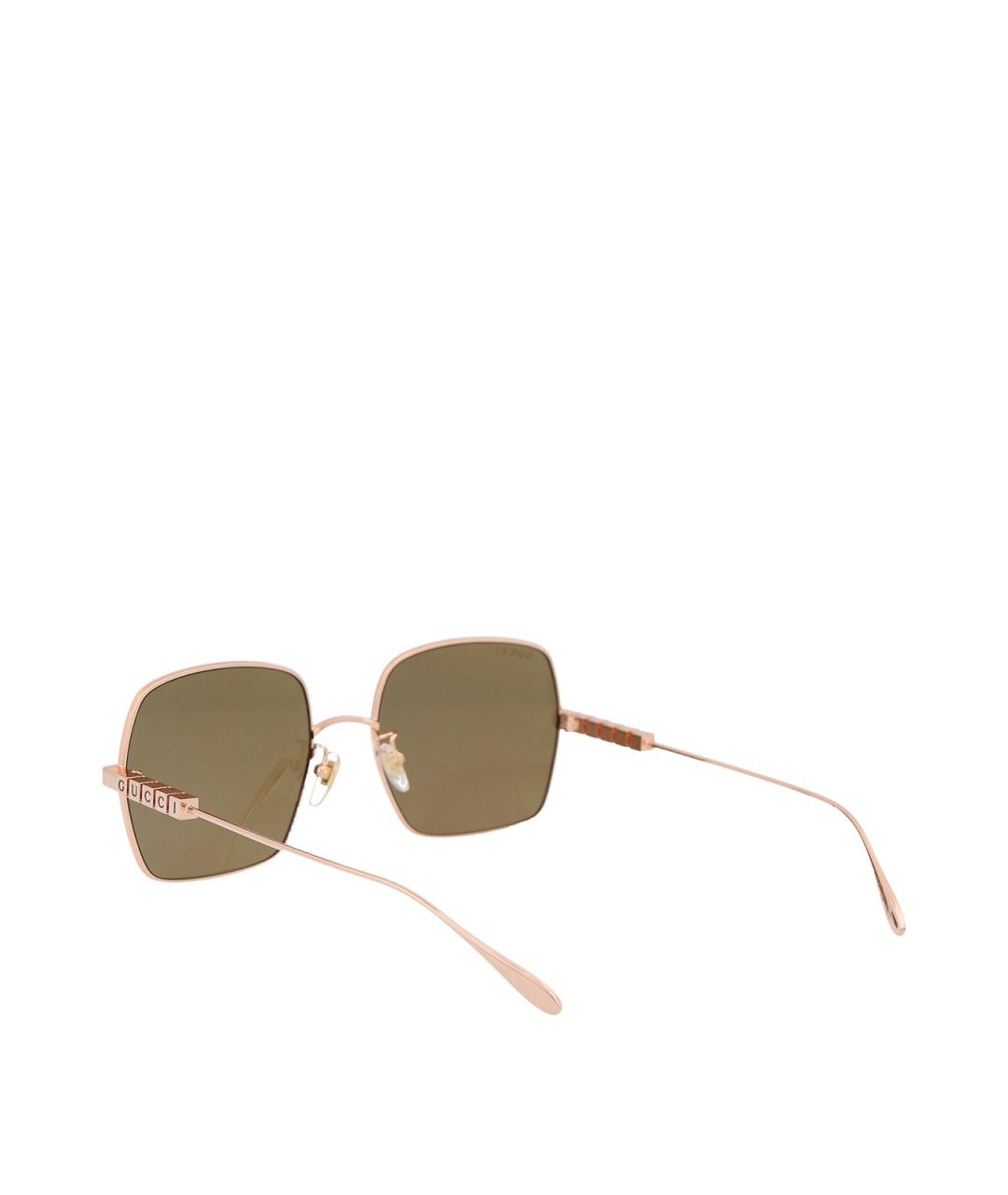 GUCCI Золотые солнцезащитные очки, фото 4