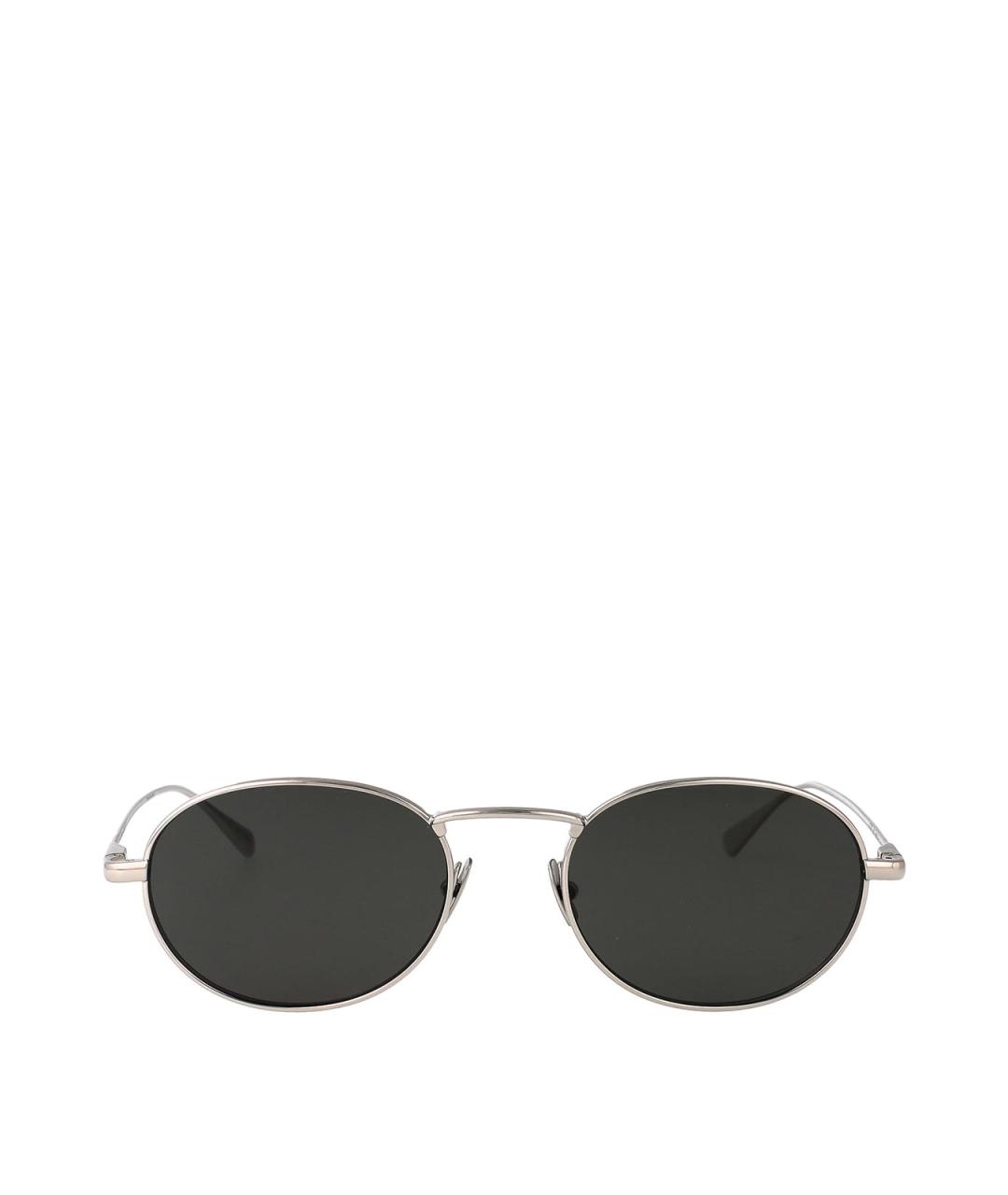 SAINT LAURENT Серебряные металлические солнцезащитные очки, фото 1