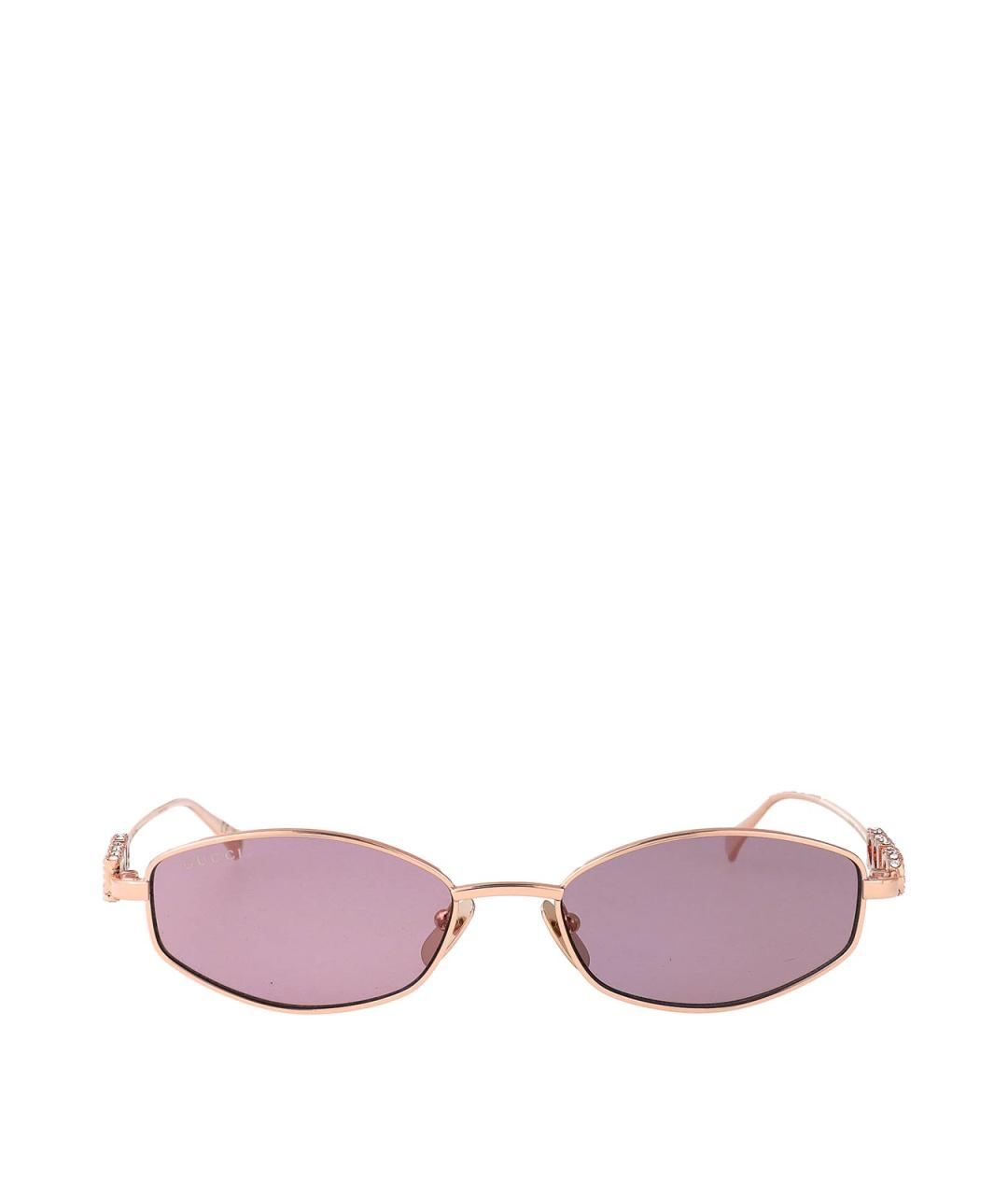 GUCCI Золотые металлические солнцезащитные очки, фото 1