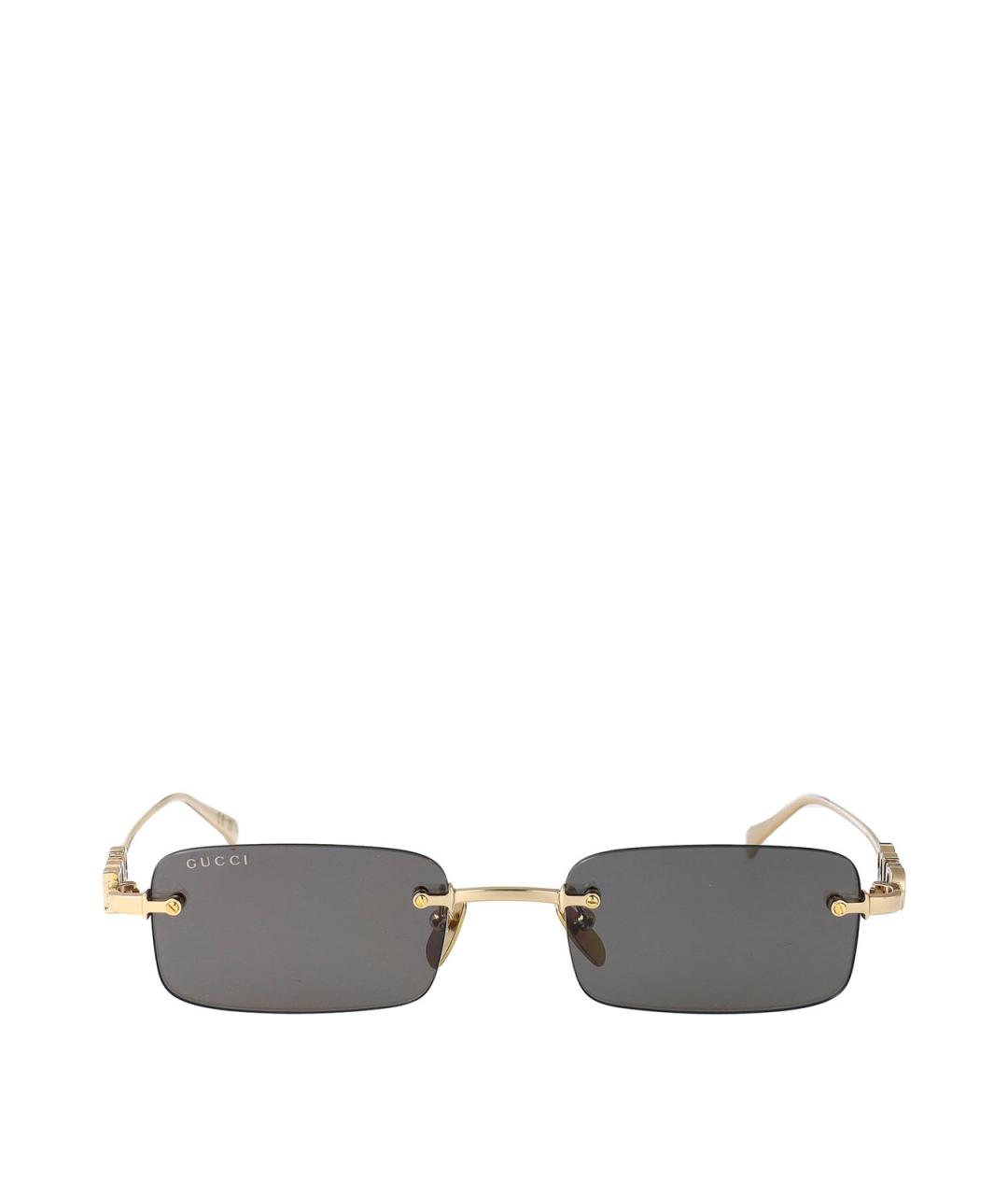 GUCCI Серые металлические солнцезащитные очки, фото 1