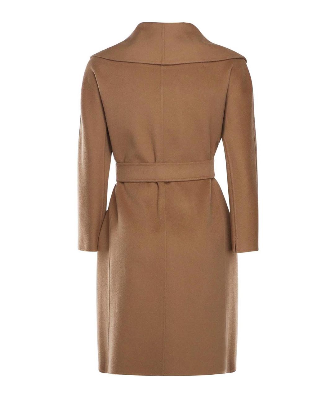 'S MAX MARA Коричневое шерстяное пальто, фото 3