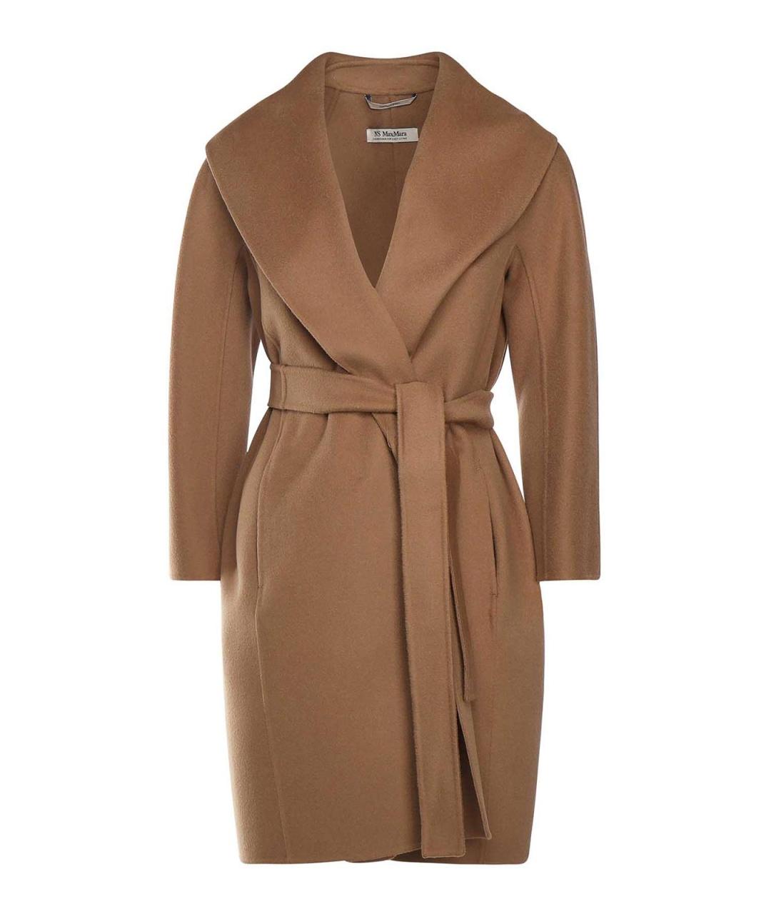 'S MAX MARA Коричневое шерстяное пальто, фото 1