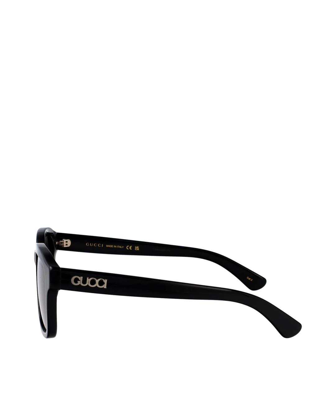 GUCCI Черные пластиковые солнцезащитные очки, фото 3