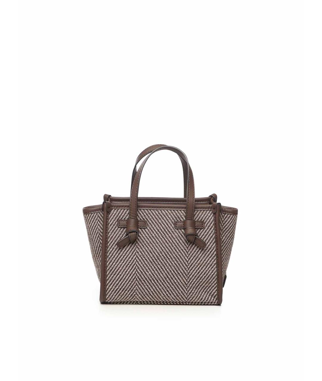 Gianni Chiarini Коричневая тканевая сумка тоут, фото 3