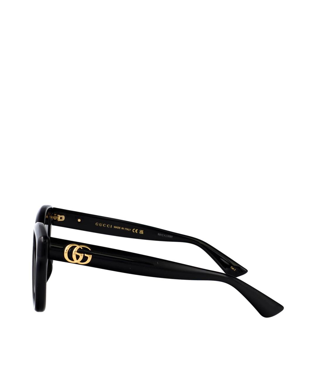 GUCCI Черные пластиковые солнцезащитные очки, фото 3
