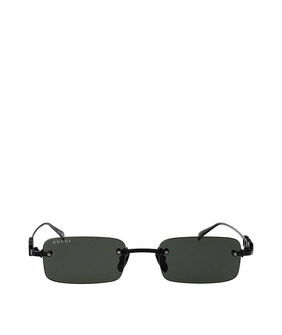 GUCCI Черные металлические солнцезащитные очки, фото 2