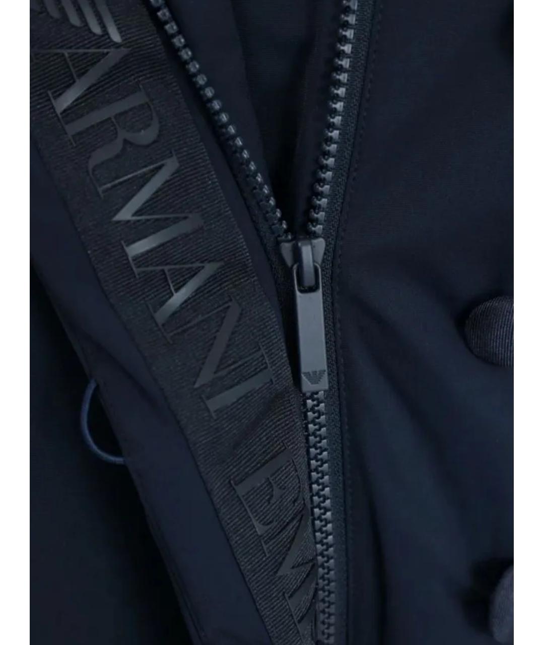 EMPORIO ARMANI Синий полиамидовый пуховик, фото 4